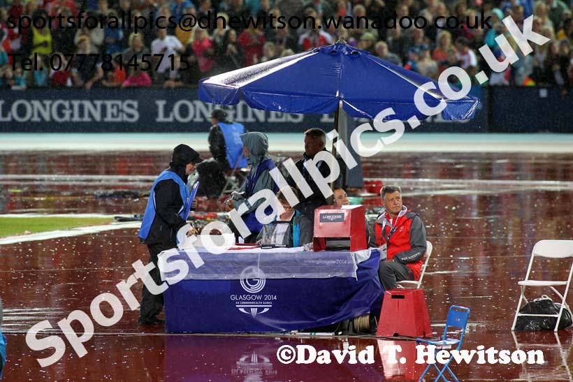 Hampden Park in the rain at the Commonwealth Games, Glasgow. Photo: David T. Hewitson/Sports for All Pics